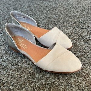 TOMS flats, beige and silver, 7W